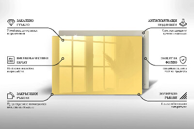 Glasunterlage für Grabkerzen Gelbe Farbe