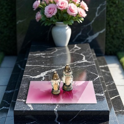 Grabkerze Untersetzer Rosa Farbe