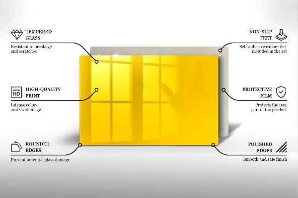 Glasunterlage für Grabkerzen Gelbe Farbe