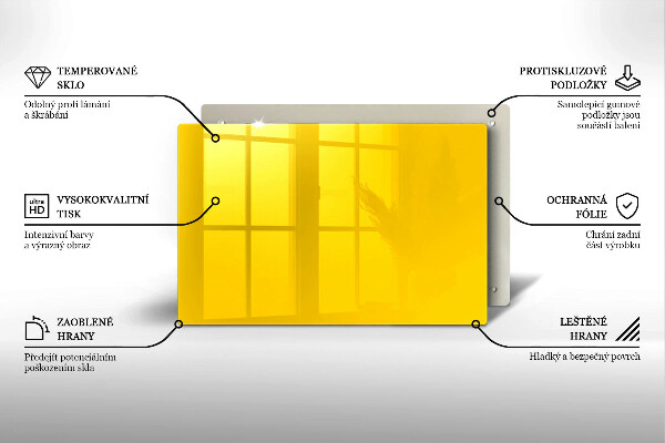 Glasunterlage für Grabkerzen Gelbe Farbe