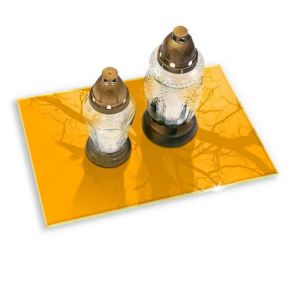 Grabkerze Untersetzer Dunkelgelbe Farbe