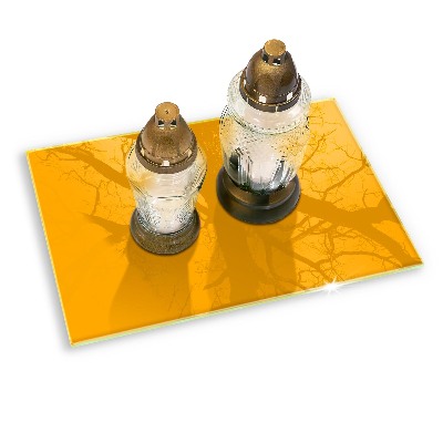 Grabkerze Untersetzer Dunkelgelbe Farbe