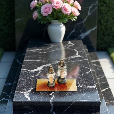 Grabkerze Untersetzer Dunkelgelbe Farbe