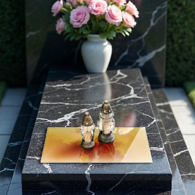 Grabkerze Untersetzer Dunkelgelbe Farbe