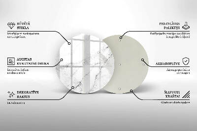 Unterlage für Kerzen Elegante Marmorstruktur