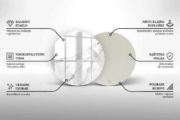 Unterlage für Kerzen Elegante Marmorstruktur