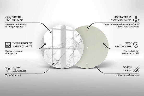 Unterlage für Kerzen Elegante Marmorstruktur