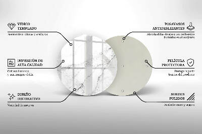 Unterlage für Kerzen Elegante Marmorstruktur