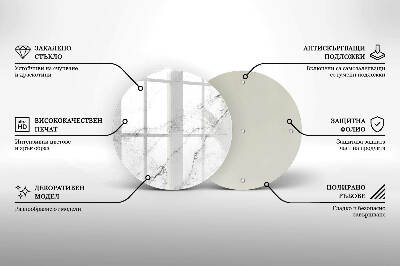 Unterlage für Kerzen Elegante Marmorstruktur