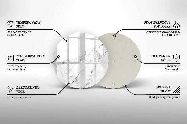 Unterlage für Kerzen Elegante Marmorstruktur