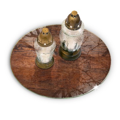 Grabkerzen Unterlage Dunkles Holzbrett