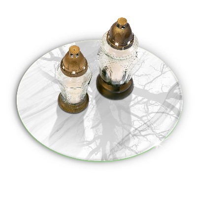 Unterlage für Kerzen Zarter Marmor