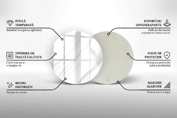 Unterlage für Kerzen Zarter Marmor