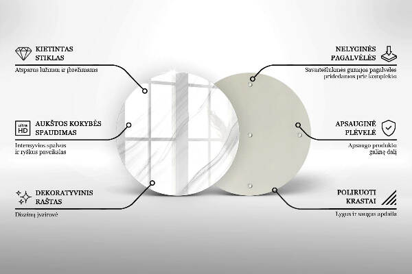 Unterlage für Kerzen Zarter Marmor