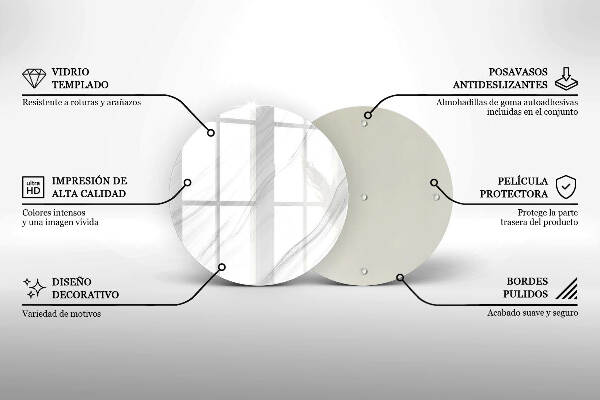 Unterlage für Kerzen Zarter Marmor