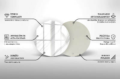 Unterlage für Kerzen Zarter Marmor
