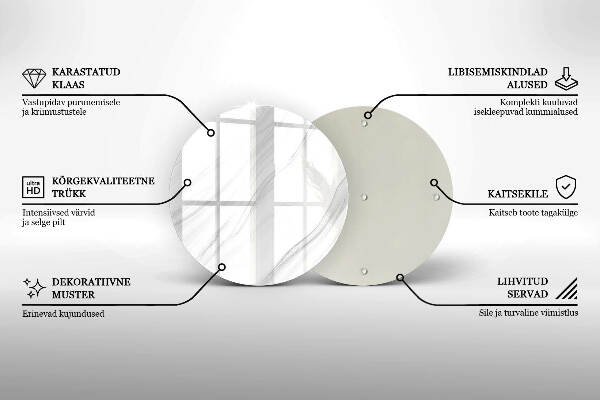Unterlage für Kerzen Zarter Marmor