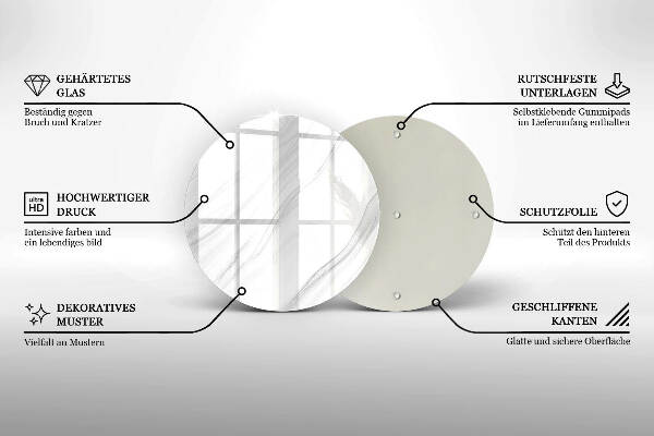 Unterlage für Kerzen Zarter Marmor