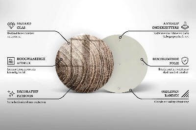 Grabkerzen Unterlage Baumringe Holz