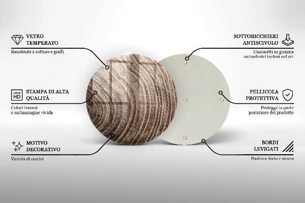 Grabkerzen Unterlage Baumringe Holz