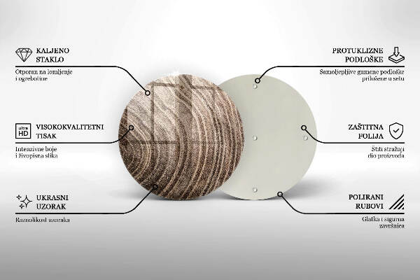 Grabkerzen Unterlage Baumringe Holz