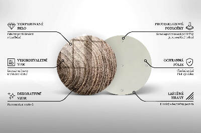 Grabkerzen Unterlage Baumringe Holz