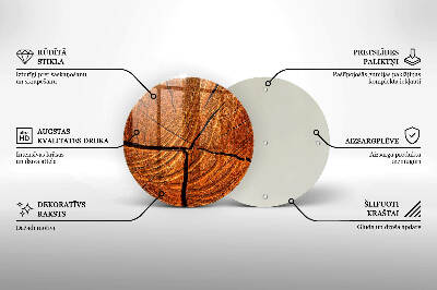 Grabkerzen Unterlage Holzstammkonstruktion