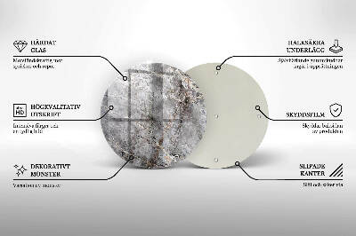 Unterlage für Kerzen Steintextur