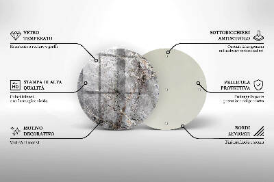 Unterlage für Kerzen Steintextur