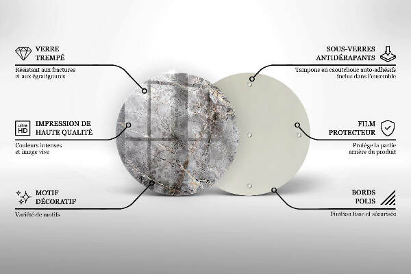 Unterlage für Kerzen Steintextur