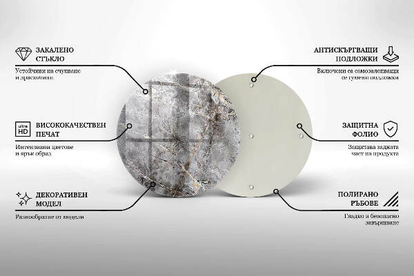 Unterlage für Kerzen Steintextur