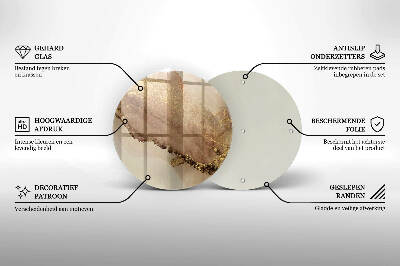 Grabkerzen Unterlage Abstraktes Gold