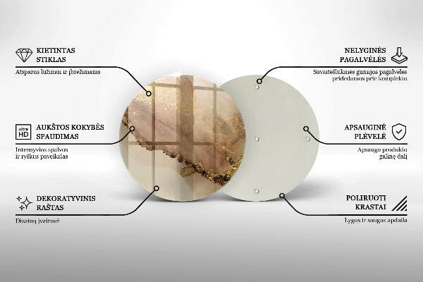 Grabkerzen Unterlage Abstraktes Gold