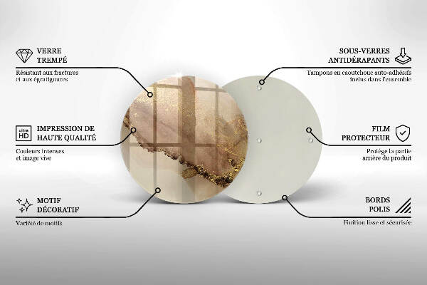 Grabkerzen Unterlage Abstraktes Gold