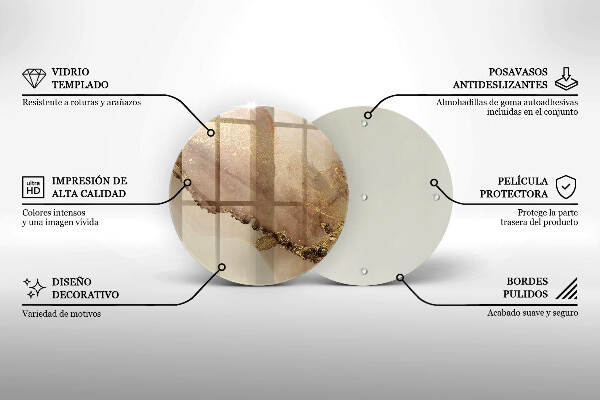 Grabkerzen Unterlage Abstraktes Gold