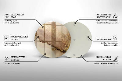 Grabkerzen Unterlage Abstraktes Gold