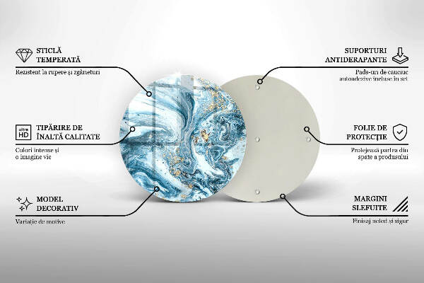 Unterlage für Kerzen Struktur mit Gold