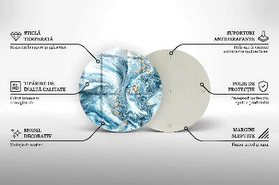 Unterlage für Kerzen Struktur mit Gold