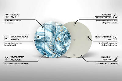 Unterlage für Kerzen Struktur mit Gold