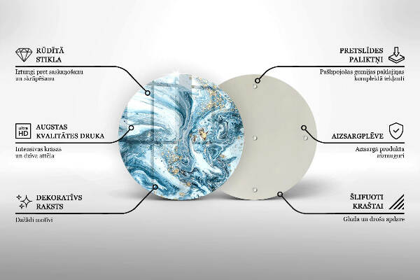 Unterlage für Kerzen Struktur mit Gold