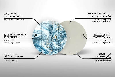 Unterlage für Kerzen Struktur mit Gold