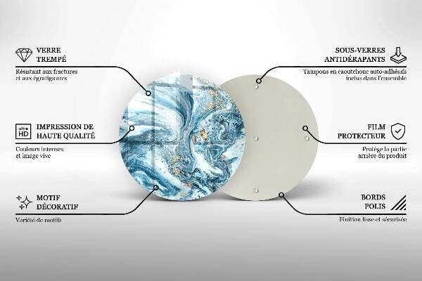 Unterlage für Kerzen Struktur mit Gold