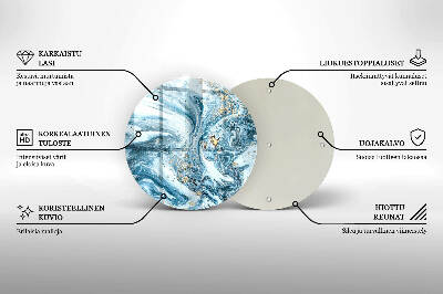 Unterlage für Kerzen Struktur mit Gold