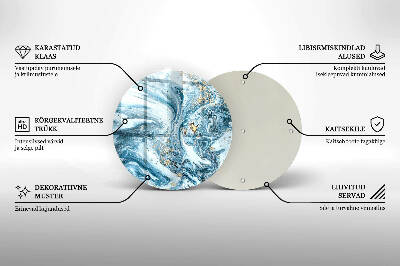 Unterlage für Kerzen Struktur mit Gold