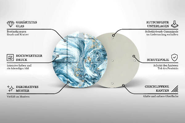 Unterlage für Kerzen Struktur mit Gold