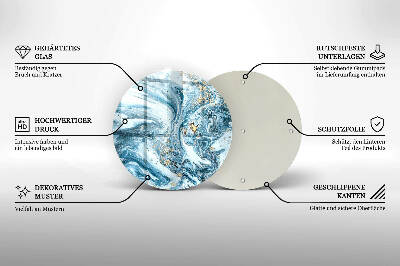 Unterlage für Kerzen Struktur mit Gold