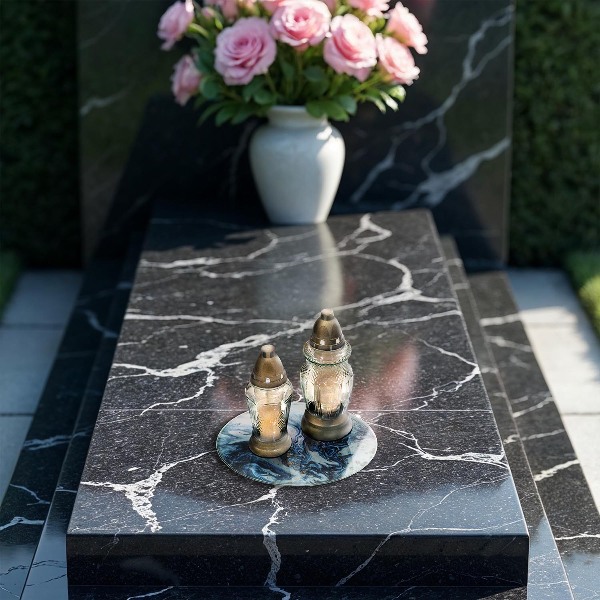 Unterlage für Kerzen Struktur mit Gold