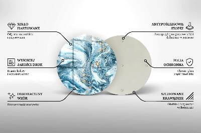 Unterlage für Kerzen Struktur mit Gold