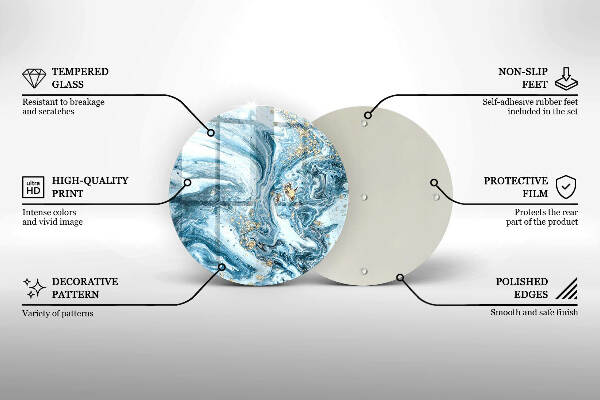 Unterlage für Kerzen Struktur mit Gold
