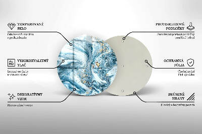Unterlage für Kerzen Struktur mit Gold